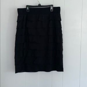 Alfani black ruffled pencil skirt